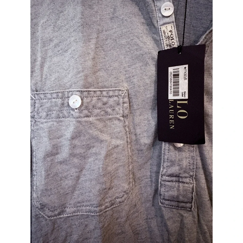 Polo Ralph Lauren Big & Tall INDIGO Half-Button Down Polo SZ 2XL NWT